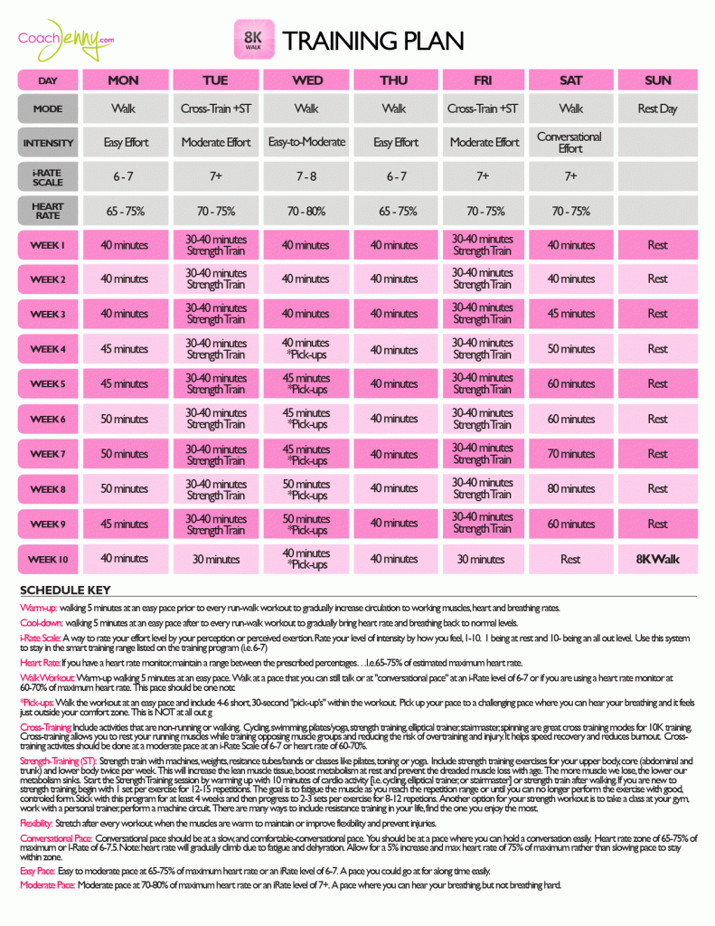 24-30 Minute 5K 8 Week 3-runs-a-week Training Plan